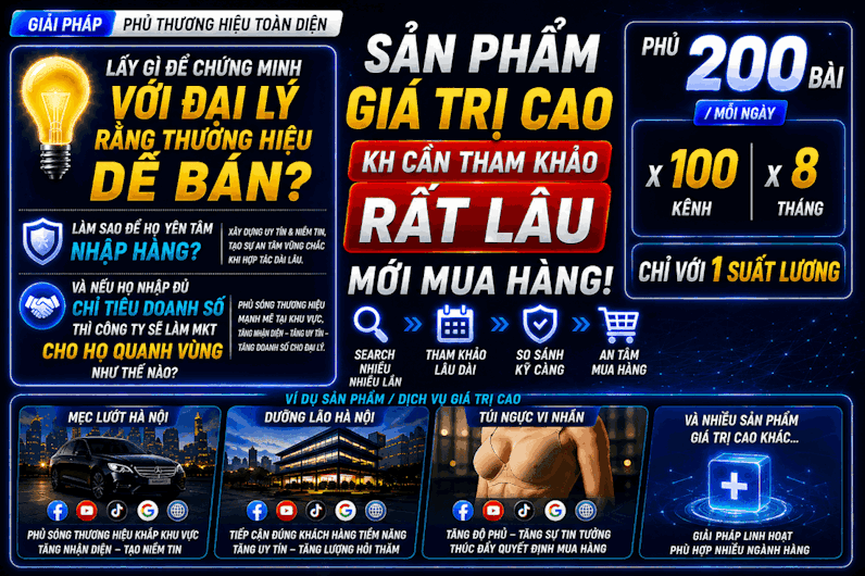 Chiến lược phủ thương hiệu đỉnh cao cho sản phẩm giá trị cao và cao cấp